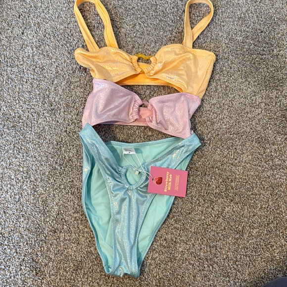 Strawberry Milk Mob Other - Strawberry Milk Mob one piece cutout swimsuit size Small NWT